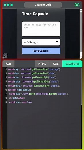 Time Capsule | HTML CSS JavaScript