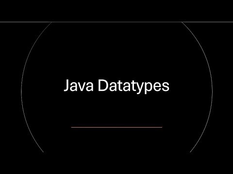 Intro To Java Datatypes