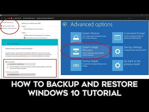 How to Use System Image Backup and Restore in Windows 10 Tutorial