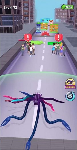 Alien Invasion Begins ! 🛸 Alien Run - Tentacle Attack | Level 73 |