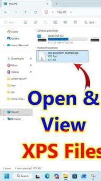 How to Open and View XPS Files on Windows 11