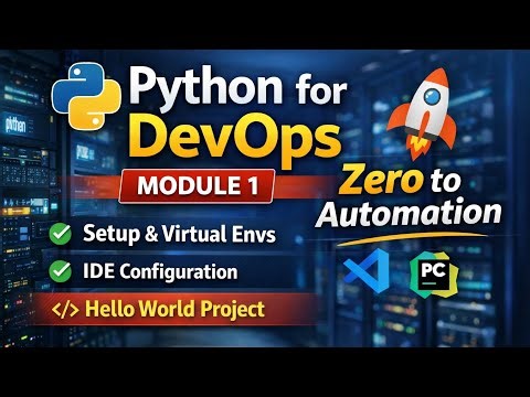 Python for DevOps | Module 1 | Python Setup, IDE, Virtual Env & First Project 🚀