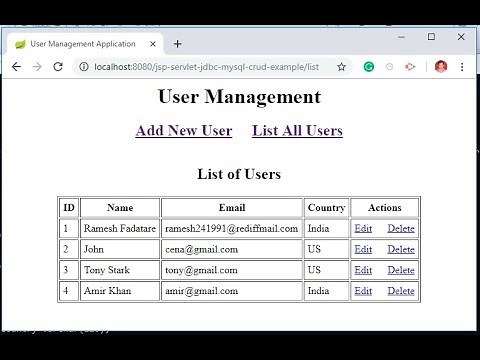 #14. JSP Servlet Hibernate CRUD Example