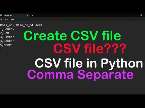 How to create csv file in Python || Python Pandas CSV Files - Complete Tutorial | Pandas Tutorial