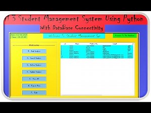 Student Management System Using Python with Database Connectivity #3 | Python mini projects #32