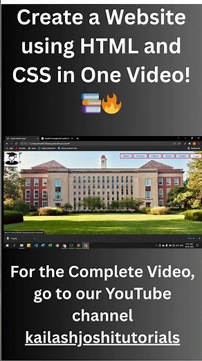 ⚡HTML + CSS:✨ Full Website Tutorial for Beginners (Step-by-Step)