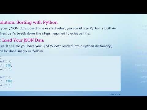 Sorting Your JSON File by Nested Values: A Simple Python Guide