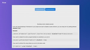 How to disable button in Bootstrap