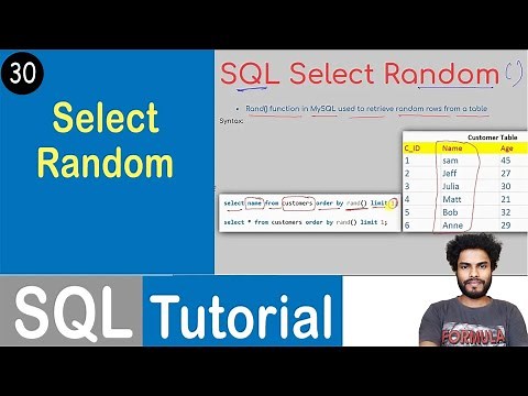 #30 Select Random in SQL | SQL Tutorial