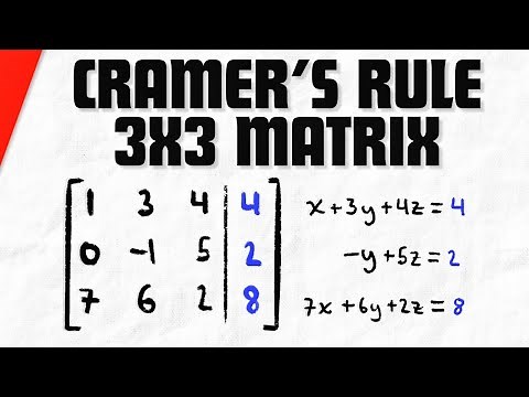 Cramer's Rule with 3x3 Matrix | Linear Algebra Exercises