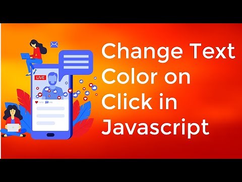 How to Change Text Color Onclick in Javascript||Change color on Click