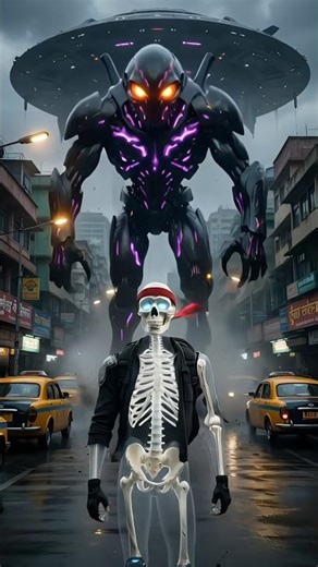 What if aliens attacked Earth 🌎 ? #whatif #shorts #skeleton