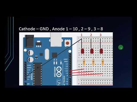 Arduino Tutorial for Beginners 5 - Setup And Loop Blocks + light LEDs right to left