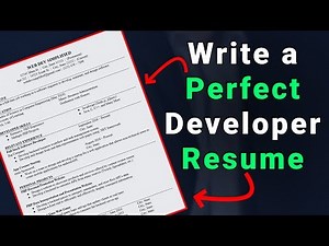 How to Write the Perfect Developer Resume