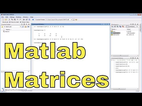 Matlab Tutorial - 35 - Inputting Matrices and Extracting Elements - Part 1