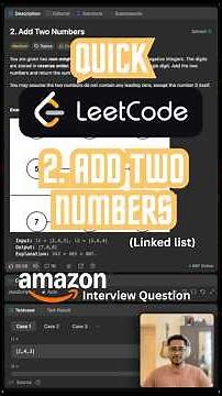 Add two numbers - Leetcode 2 - Javascript (Quick)