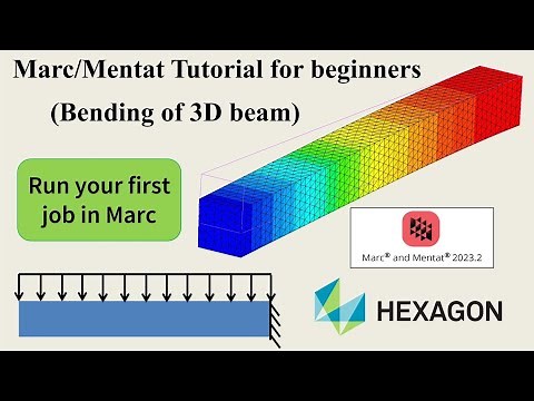 Static Analysis using Marc/Mentat for beginners | 3D stress analysis | Marc Mentat tutorial Part 1