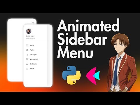 Animated Sidebar UI with Flet | Python App Design Tutorial