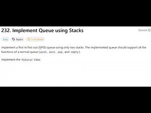 Implement Queue using Stacks | @faang-academy