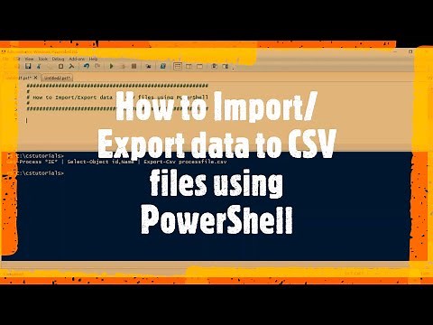 How to Import/Export data to CSV files using PowerShell