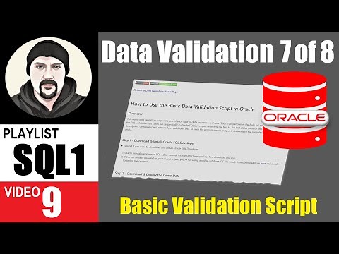How to Use a Basic Data Validation Script in Oracle