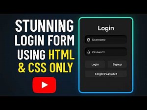 Create a Stunning Login Form Using HTML & CSS Only