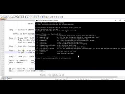 Conditional Random Fields : Install and Use CRF++ on Windows