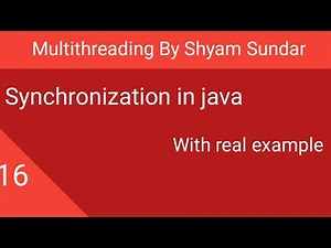 Synchronization in java || Shyam Sundar