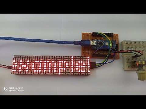Test scrolling with Arduino and MAX7219 LED dot matrix display