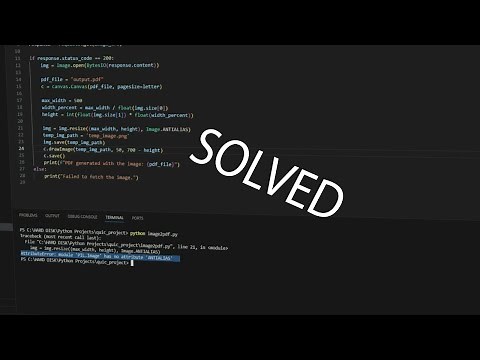 AttributeError: module 'PIL.Image' has no attribute 'ANTIALIAS' - PYTHON