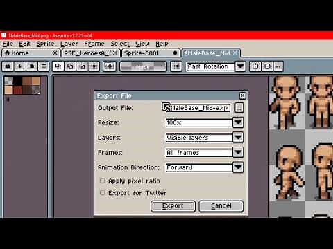 Aseprite Tutorial Size Guide For RPG MAKER MV | A Sizing Guide For Character Sprites And Spritesheet
