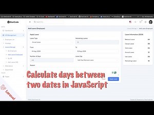 How to Calculate Leave Days in JavaScript for HR Apps