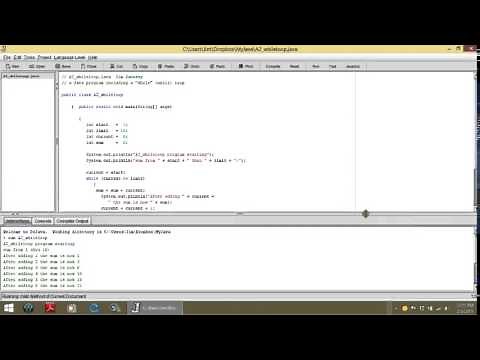 Compile and run a program using Dr Java