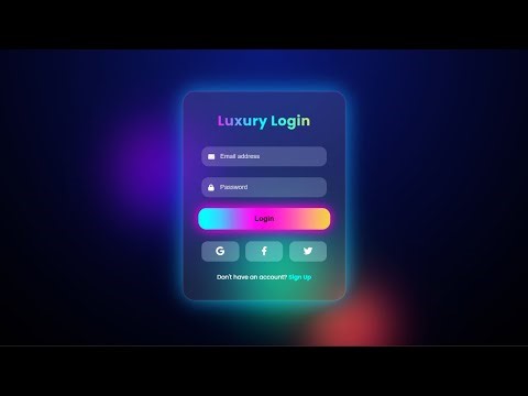 Glassmorphism Login Form IN JUST 5 MINUTES ONLY |#coding #frontendcourse #website #animatedform