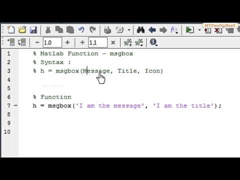 Matlab GUI Function - Message Box-msgbox( )