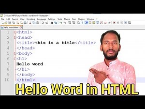 Hello World in HTML | Print Hello World in HTML | HTML5 | Simple Hello World Program in HTML | HTML