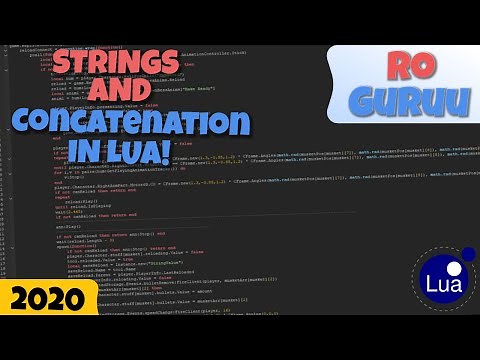 Roblox Scripting: Strings and Concatenation! Very Easy! (Learning Lua Part: 6)