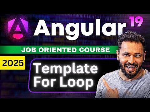 Angular 19 tutorial #18 @For Loop in Template File