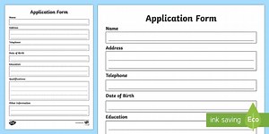 Job Application Editable Proforma
