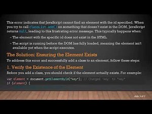 Understanding the Null is not an object Error in JavaScript