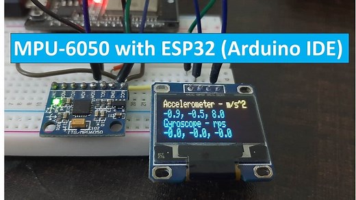 ESP32 with MPU6050 Arduino IDE: Display Values on OLED