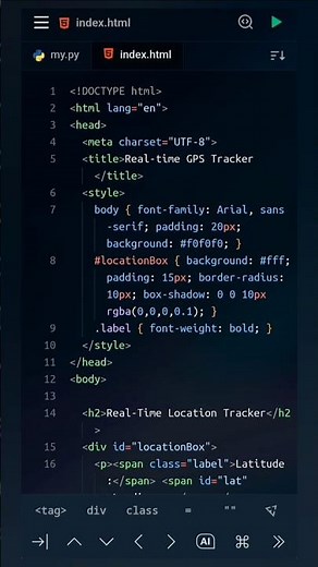 Real-Time GPS Tracker using HTML, CSS & JavaScript | Live Location Tracking Without API