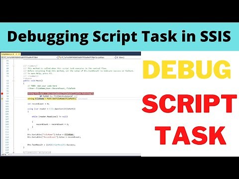 19 Debugging Script Task in SSIS
