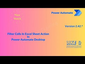 Filter Cells And Clear Filter Action In Power Automate Desktop ‪@Microsoft‬