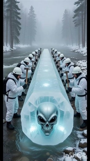 Scientists Rescue Alien Trapped in Ice Log!# shorts # funny# alian