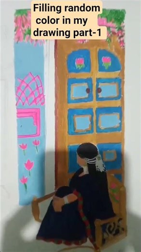 filling random color in my drawing #art