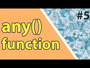 How to use Python any built-in function