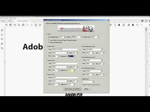 Automatically Create A Clickable PDF Table Of Contents