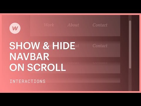 Show & Hide Navbar on Scroll - Webflow interactions and animations tutorial