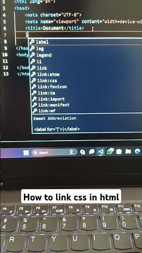 how to link css in html in vscode visual studio| html css beginners